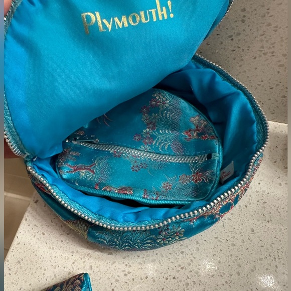 Plymouth 3 piece Blue Turqouise Satin Jewelry Holder - Picture 4 of 16